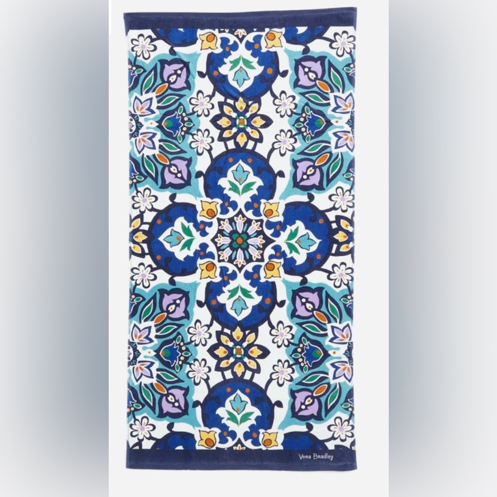 Vera Bradley Beach Towel in Lisbon Medallion Print - Picture 2 of 4